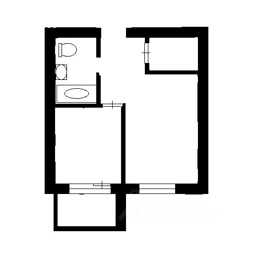 Планировка этой квартиры по данным Циан