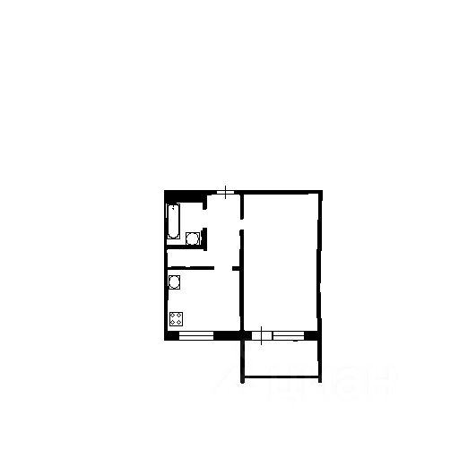 Планировка этой квартиры по данным Циан
