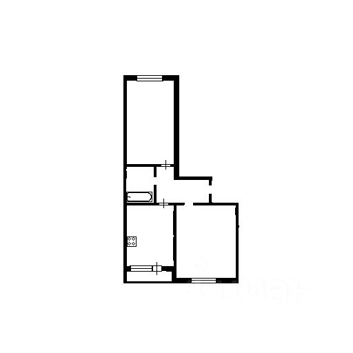 Планировка этой квартиры по данным Циан