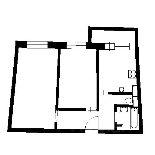 Планировка этой квартиры по данным Циан