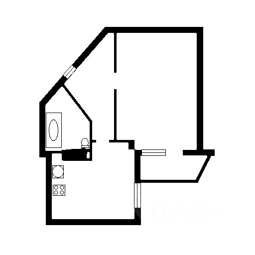 Планировка этой квартиры по данным Циан