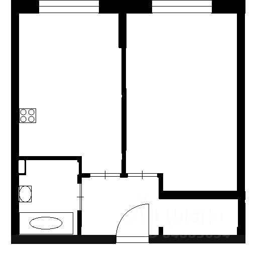Планировка этой квартиры по данным Циан