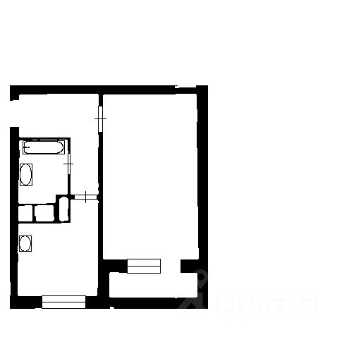 Планировка этой квартиры по данным Циан