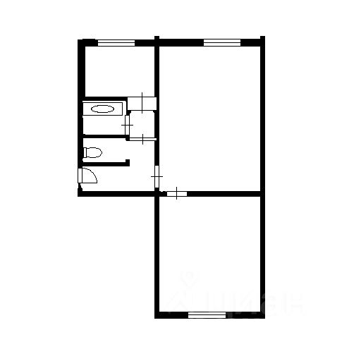 Планировка этой квартиры по данным Циан