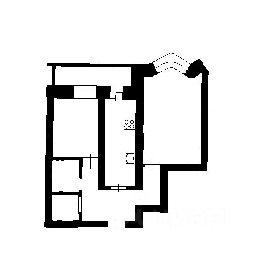Планировка этой квартиры по данным Циан