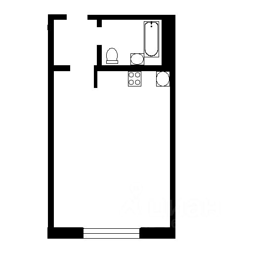 Планировка этой квартиры по данным Циан