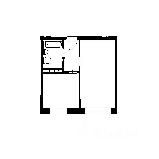 Планировка этой квартиры по данным Циан