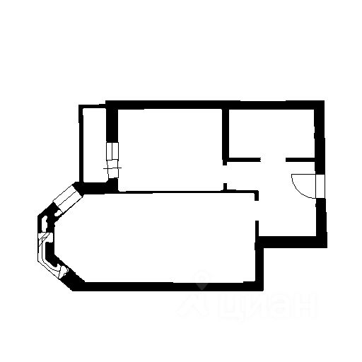Планировка этой квартиры по данным Циан