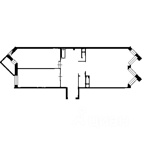 Планировка этой квартиры по данным Циан