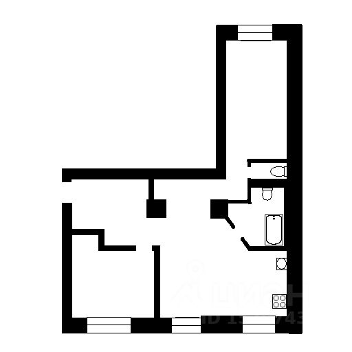 Планировка этой квартиры по данным Циан