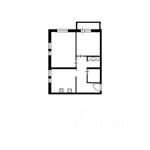 Планировка этой квартиры по данным Циан