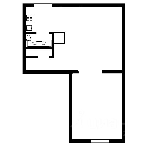 Планировка этой квартиры по данным Циан