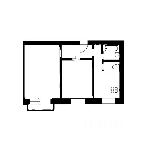 Планировка этой квартиры по данным Циан