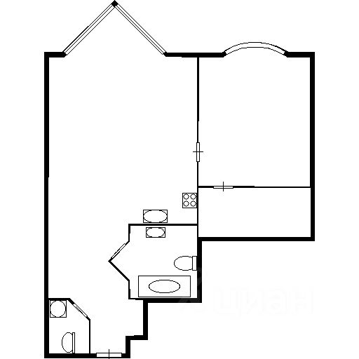 Планировка этой квартиры по данным Циан