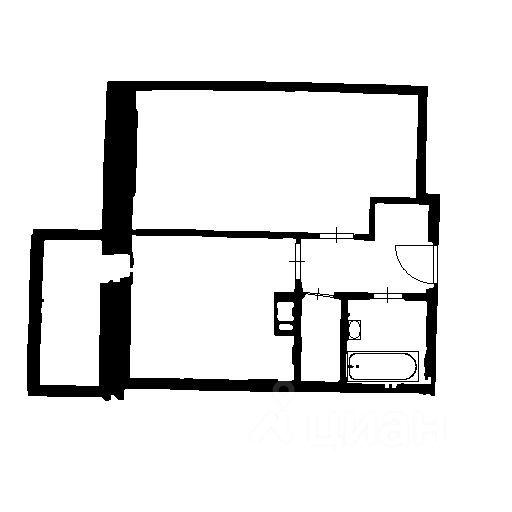 Планировка этой квартиры по данным Циан
