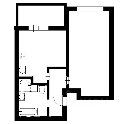 Планировка этой квартиры по данным Циан
