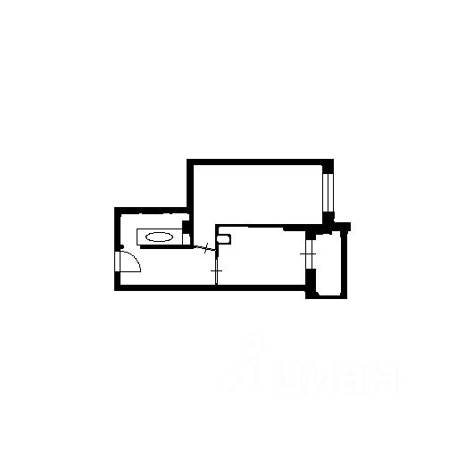 Планировка этой квартиры по данным Циан