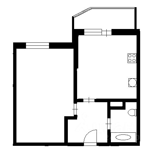 Планировка этой квартиры по данным Циан