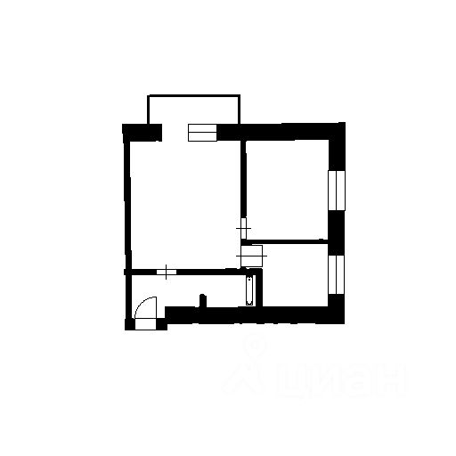 Планировка этой квартиры по данным Циан