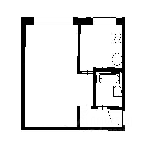 Планировка этой квартиры по данным Циан