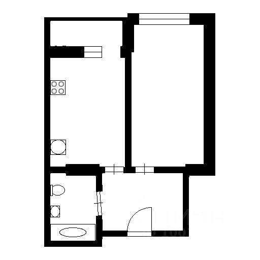 Планировка этой квартиры по данным Циан