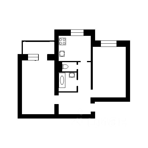Планировка этой квартиры по данным Циан