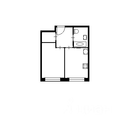 Планировка этой квартиры по данным Циан