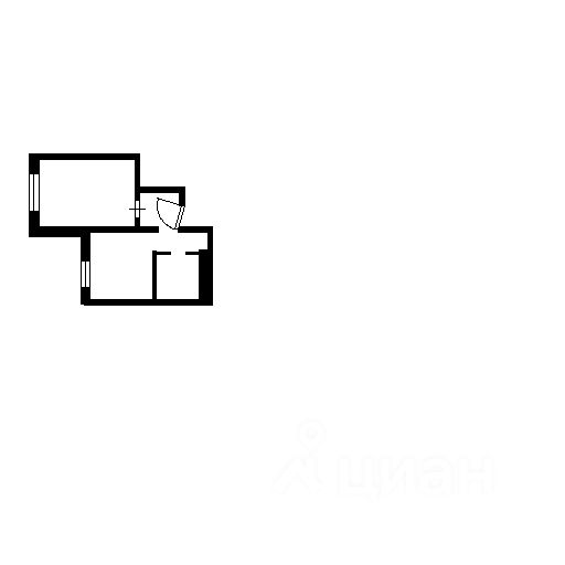 Планировка этой квартиры по данным Циан
