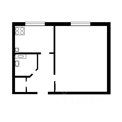 Планировка этой квартиры по данным Циан