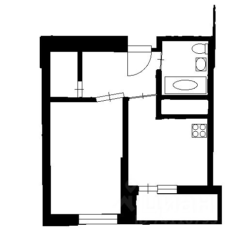 Планировка этой квартиры по данным Циан
