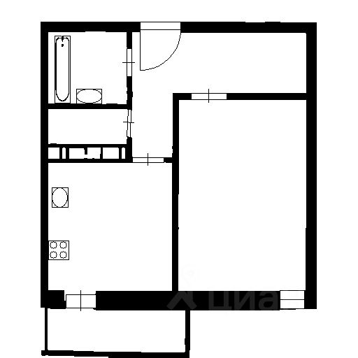 Планировка этой квартиры по данным Циан