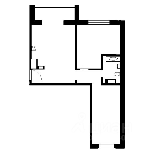 Планировка этой квартиры по данным Циан