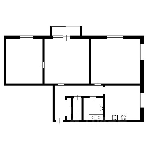 Планировка этой квартиры по данным Циан