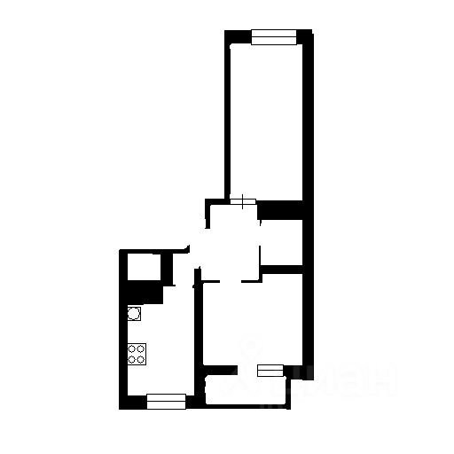 Планировка этой квартиры по данным Циан