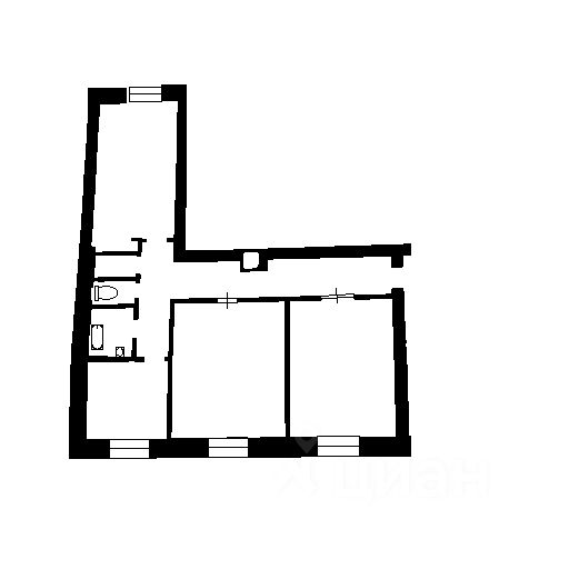Планировка этой квартиры по данным Циан