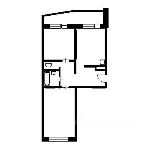 Планировка этой квартиры по данным Циан