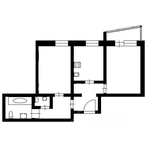 Планировка этой квартиры по данным Циан
