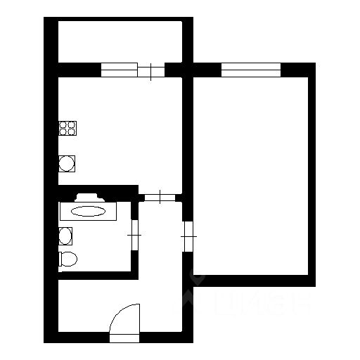 Планировка этой квартиры по данным Циан