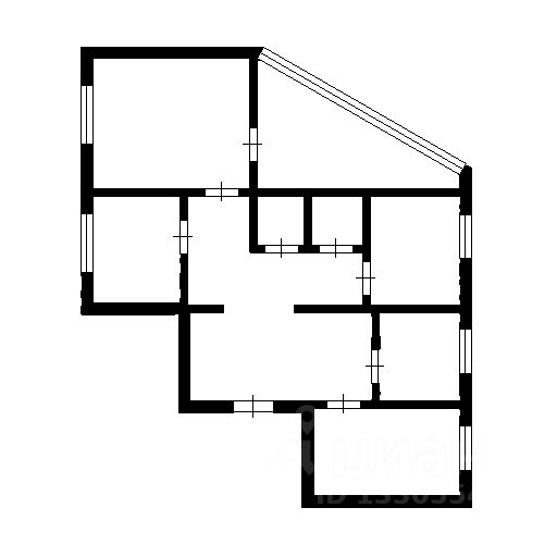 Планировка этой квартиры по данным Циан