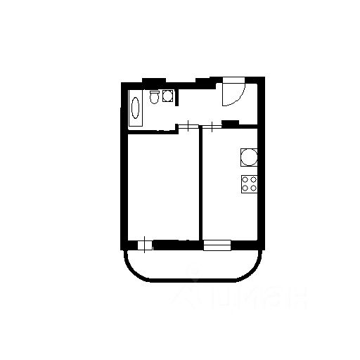 Планировка этой квартиры по данным Циан