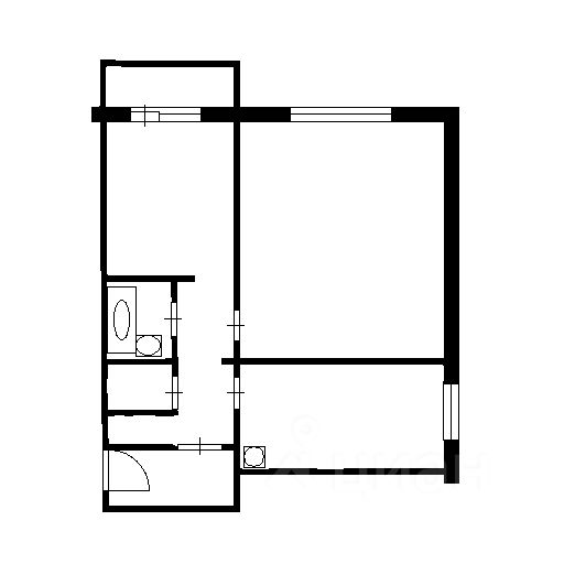 Планировка этой квартиры по данным Циан