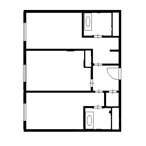 Планировка этой квартиры по данным Циан
