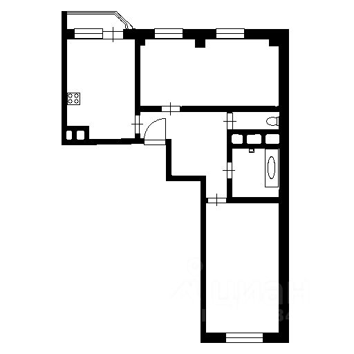 Планировка этой квартиры по данным Циан