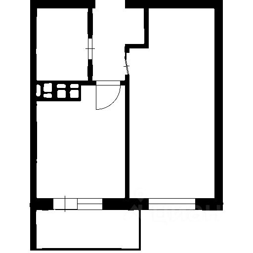Планировка этой квартиры по данным Циан