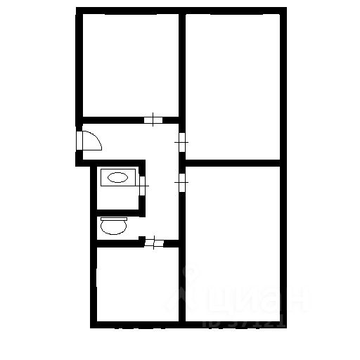 Планировка этой квартиры по данным Циан