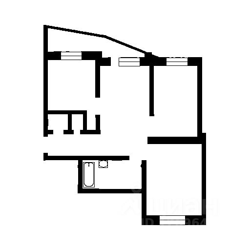 Планировка этой квартиры по данным Циан