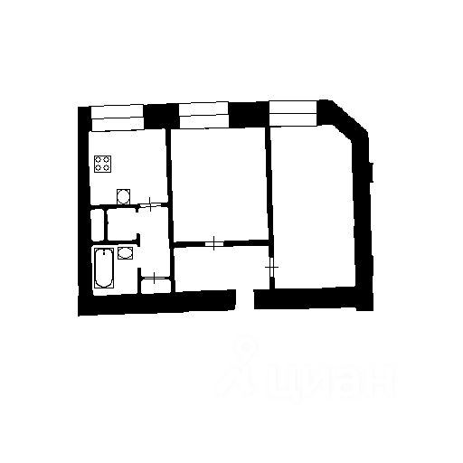 Планировка этой квартиры по данным Циан