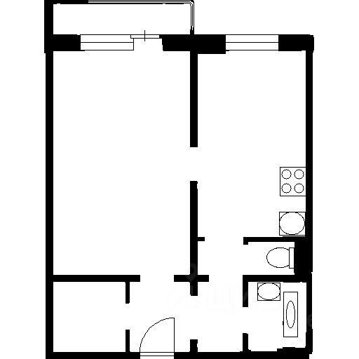 Планировка этой квартиры по данным Циан