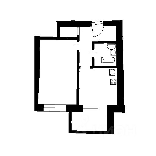 Планировка этой квартиры по данным Циан