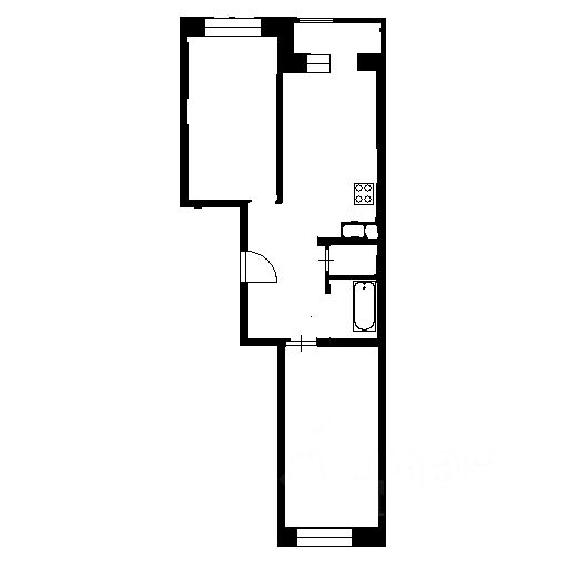 Планировка этой квартиры по данным Циан